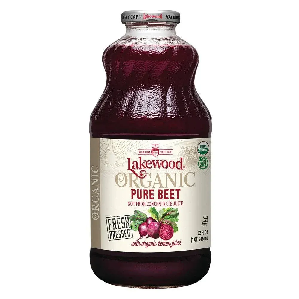 Lakewood Organic Pure Beet Juice, 32 Fluid Ounce -- 6 per case