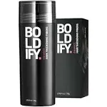 BOLDIFY Hair Fibers (28g) Fill In Fine and Thinning Hair for an Instantly Thicker & Fuller Look - Best Value & Superior Formula -14 Shades for Women & Men - Black