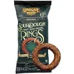 Unique Snacks Sourdough Craft Beer Pretzel Rings, Delicious Homestyle Baked Snack Bag, Vegan, OU Kosher, and Non-GMO Food, No Artificial Flavor, 11 Oz. Bag, Pack of 12