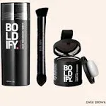 BOLDIFY Hair Fibers (28g) Fill In Fine and Thinning Hair for an Instantly Thicker & Fuller Look - Best Value & Superior Formula -14 Shades for Women & Men - DARK BROWN