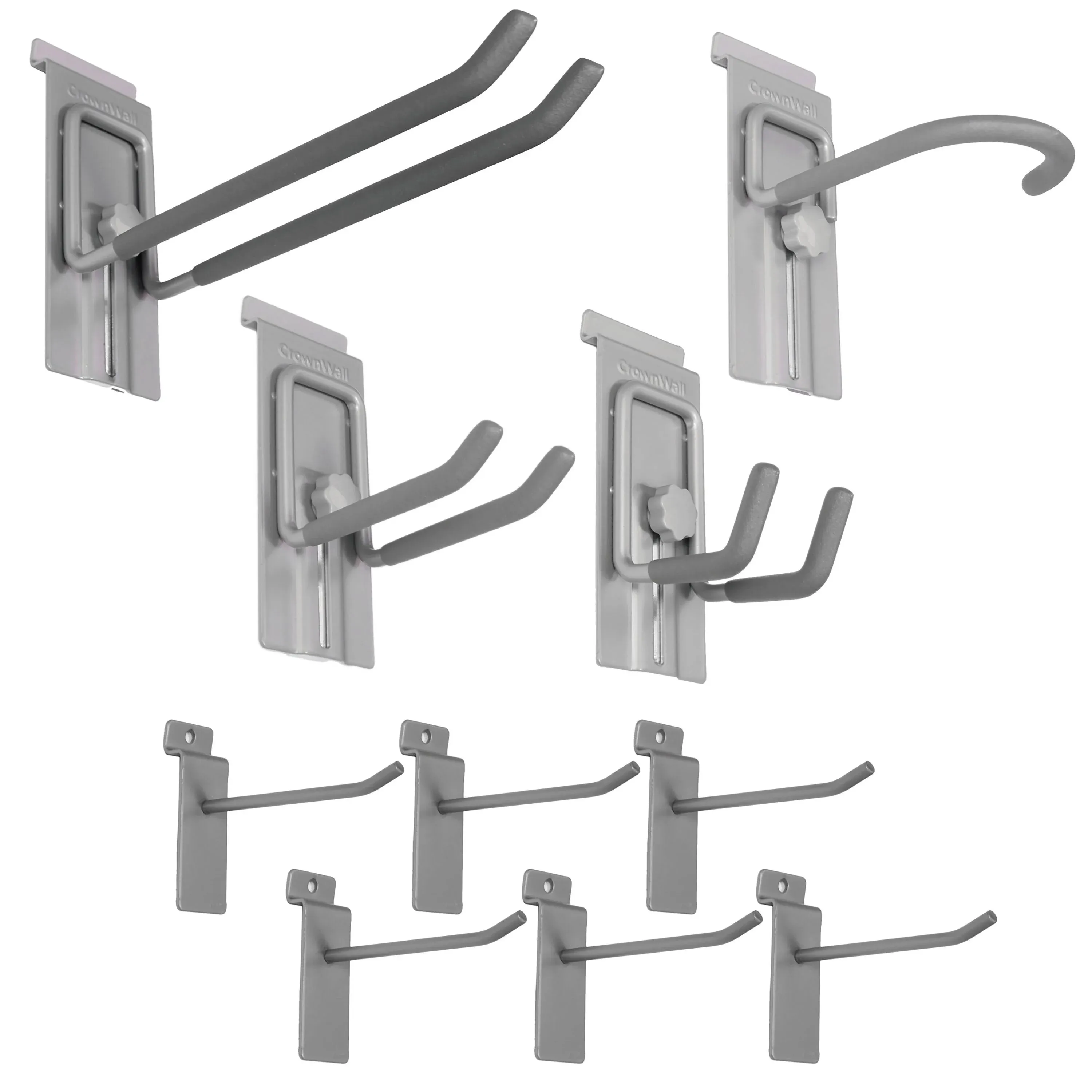 CROWNWALL Slatwall Locking Hook Kit (10-Piece) CW10-K