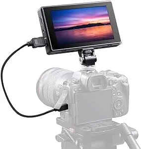 Godox GM55 5.5 Inch IPS Touch Screen On-Camera Monitor 1920 x 1080 IPS Screen Support 4K HDMI Output Compatible 3D LUT Rec.709 Compatible with F550/F750/F970