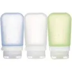 Humangear GoToob+ 2.5 oz - 3 Pack Clear/Green/Blue