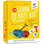 CraftLab Knitting Kit for Beginners, Kids and Adults includes all Knitting Suppl