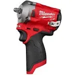 Milwaukee Tool 2554-20 Impact Wrench, Cordless, Compact, 12VDC