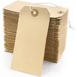 Blank Manila Shipping Tags with Elastic String - Coideal 120 PCS Strung Cardstoc