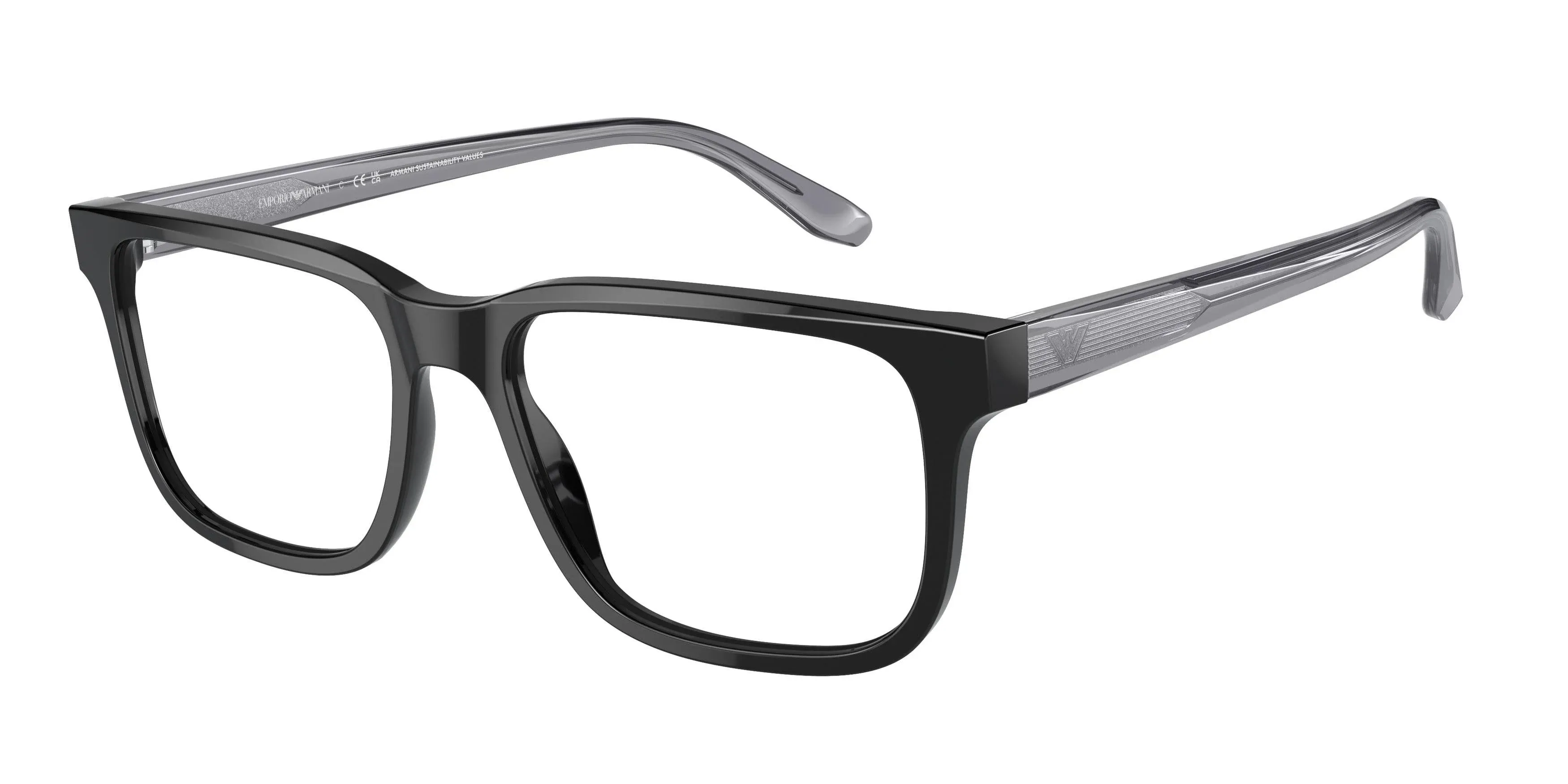 Emporio Armani Man Black 0EA3218 5017 53 Eyeglasses