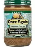 Once Again: Organic Almond Butter Lightly Toasted Creamy, 16 Oz