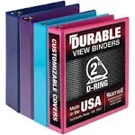 Samsill MP46469: Durable D-Ring View Binders, 3 Rings, 2" Capacity, 11