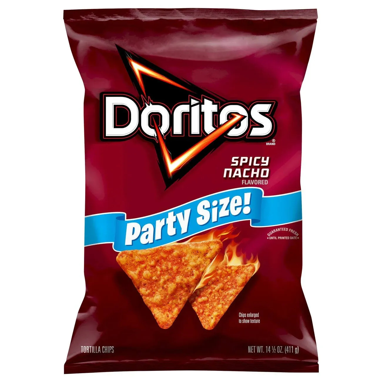 Doritos Spicy Nacho Tortilla Chips Party Size 14.5oz