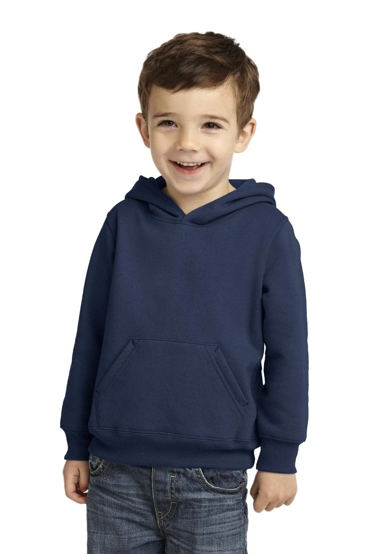 Port & Company CAR78TH Toddler Core Fleece Pullover Hooded Sweatshirt - Navy - 3T