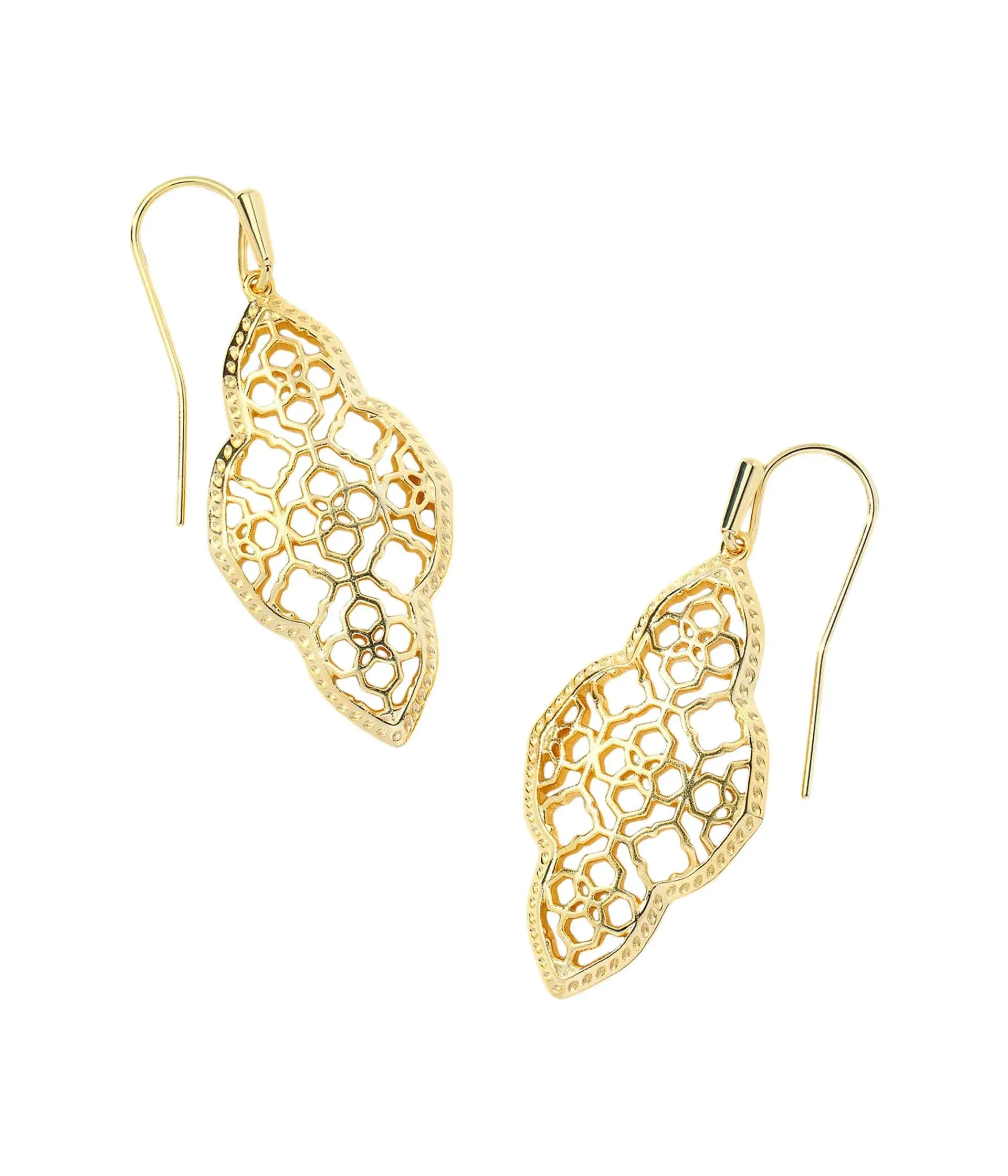 Abbie Gold Plate Drop Earrings by Kendra Scott