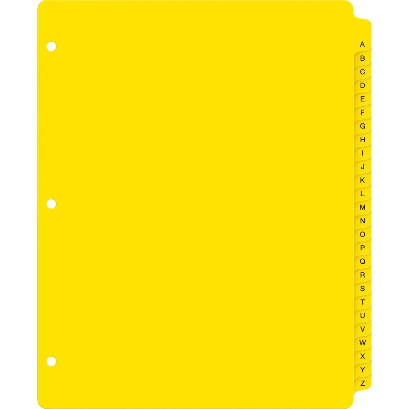 Avery Heavy-Duty Preprinted Plastic Tab Dividers 26-Tab A-Z Yellow 1 Set 23081