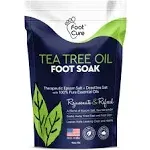 Foot Cure Tea Tree Oil Foot Soak with Epsom Salt - for Toenail Repair, Athletes Foot, Softens Calluses, Soothes Sore & Tired Feet, Nail Discolora