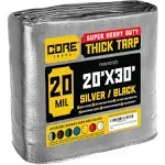 Core Tarps 20-ft x 30-ft Brown Waterproof Standard Polyethylene 20-mil Tarp