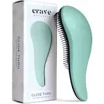 Crave Naturals Glide Thru Detangling Brush for Adults & Kids Hair - Detangler Comb & Hair Brush for Natural, Curly, Straight, Wet or Dry Hair