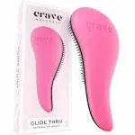 Crave Naturals Glide Thru Detangling Brush for Adults &amp; Kids Hair- Detangler...