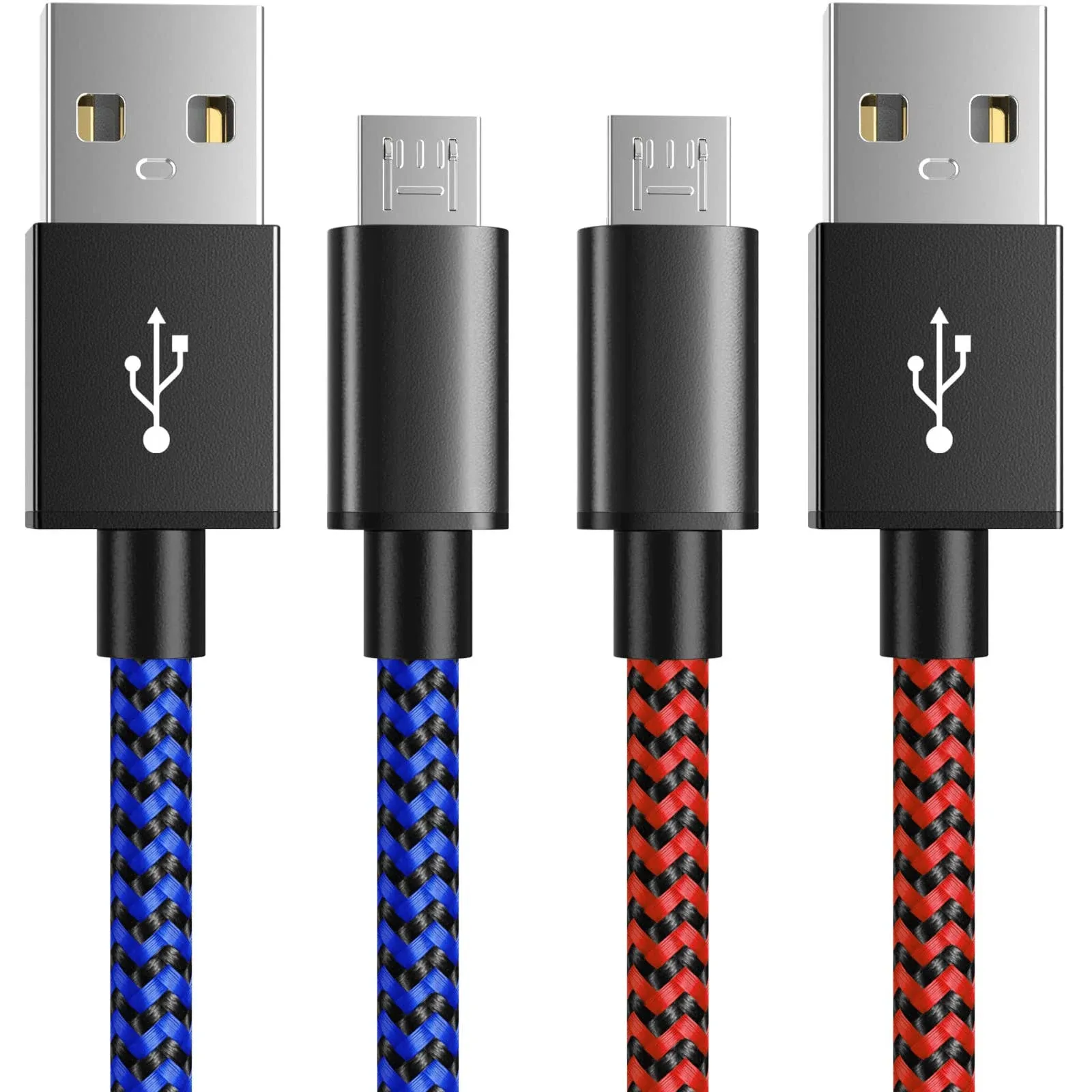 10ft Nylon Braided Micro USB 2.0 High Speed Data Sync Cord for Xbox One S/x ...