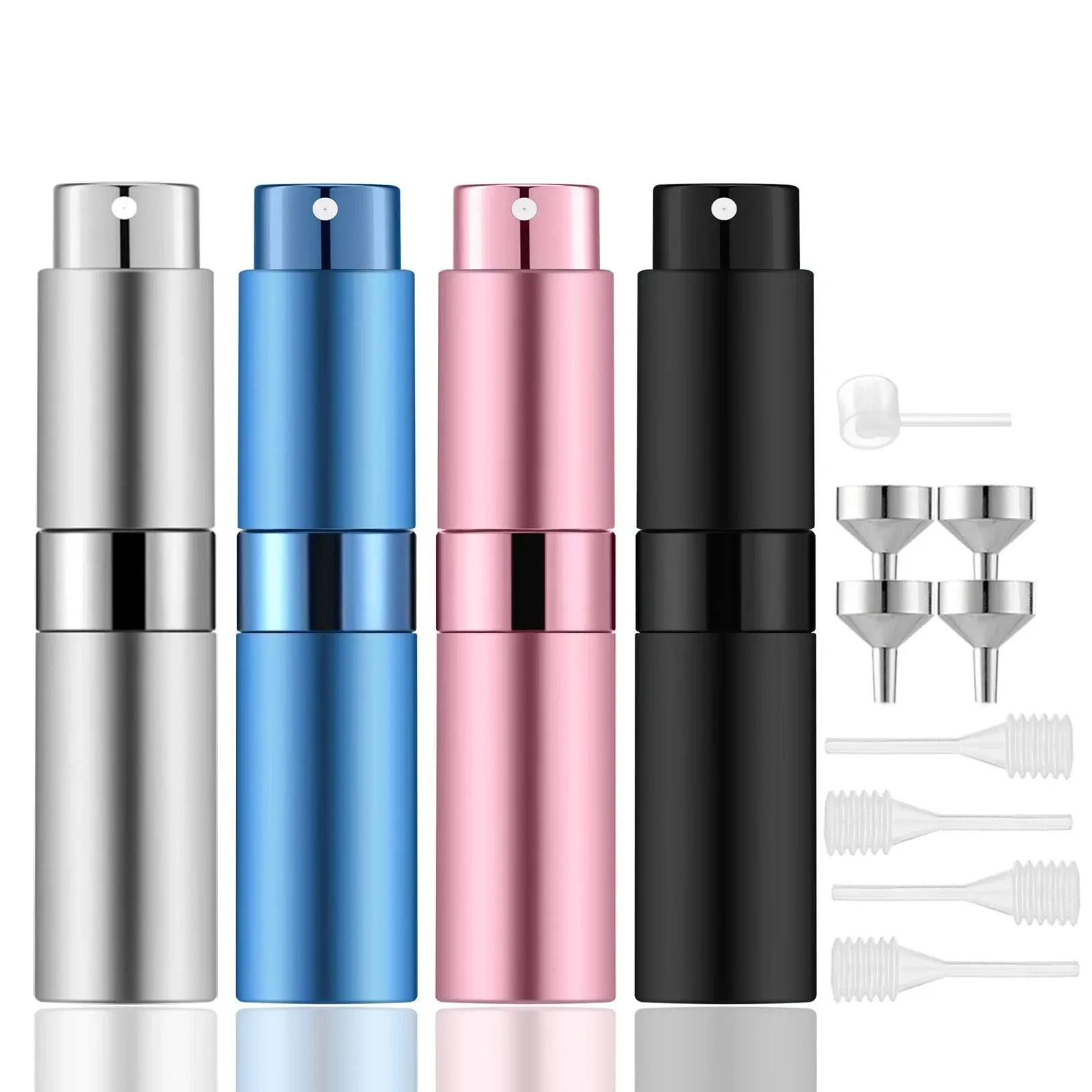 Lil Ray 8ml Portable Mini Perfume Atomizer(4 PCS),Refillable Empty Small Spray ...