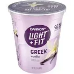 Light + Fit Yogurt, Nonfat, Greek, Vanilla - 32 oz