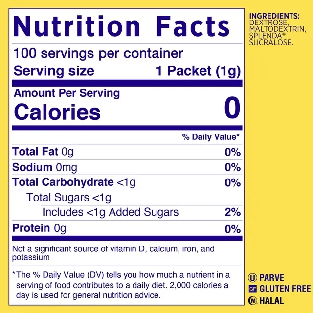 Splenda No Calorie Sweetener Packets