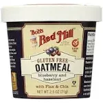 Bob's Red Mill Gluten Free Blueberry and Hazelnut Oatmeal Cup - Case of 12/2.5 oz