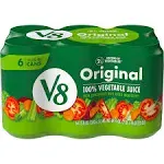 V8 Original 100% Vegetable Juice, 11.5 oz., 6 pack