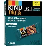 Kind - Minis, Dark Chocolate Nuts/Sea Salt, 0.7 oz, 10/Pack