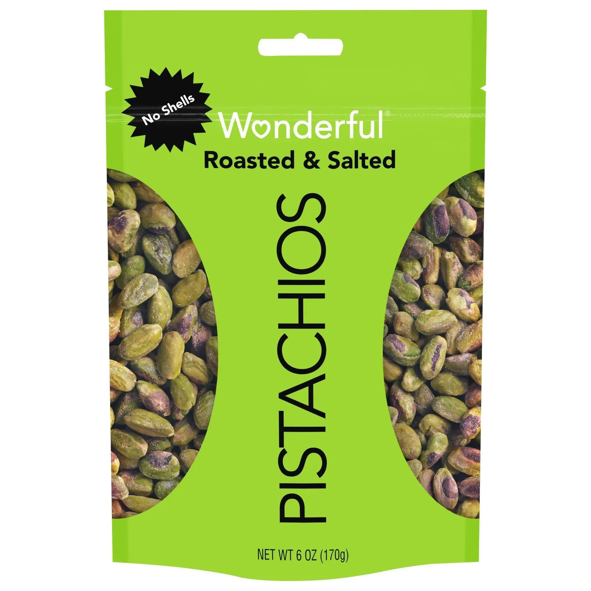 Wonderful Roasted & Salted Pistachios, 6 oz