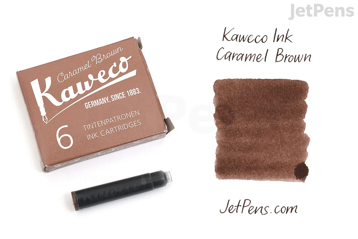 Kaweco Ink Cartridges - Pack of 6 - Caramel Brown — Libraries and Archives Paper Company