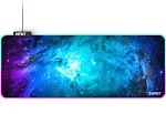 NPET MP02-SP Gaming Mouse Pad, Cloth Mouse Pad, Anti-Slip Base, RGB Backlit, Stitched Edges, Water-Resistant, Optimized for Gaming Sensors, XL