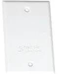 Sigma 14240WH 1-Gang Weatherproof Blank Cover, White