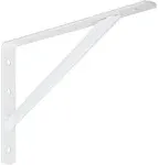 National Hardware N301-630 111BC Super Strength Shelf Bracket in White,12 Inch