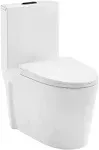 Swiss Madison St. Tropez One Piece Elongated Toilet Dual Tornado Flush, Rose Gold Hardware