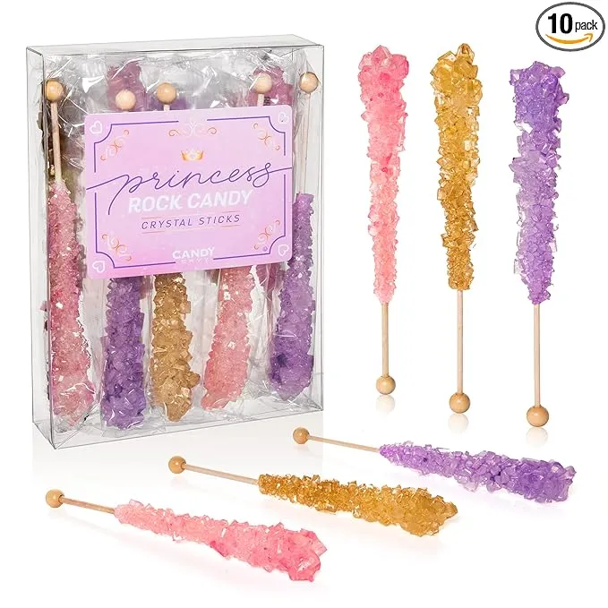 Candy Envy Princess Rock Candy, 3 Flavors, 10 Ct. Indiv. Wrapped