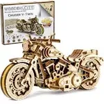 WOODEN.CITY Cruiser 3D Motorcycle Puzzle for Adults - Motorcycle Building Kit...