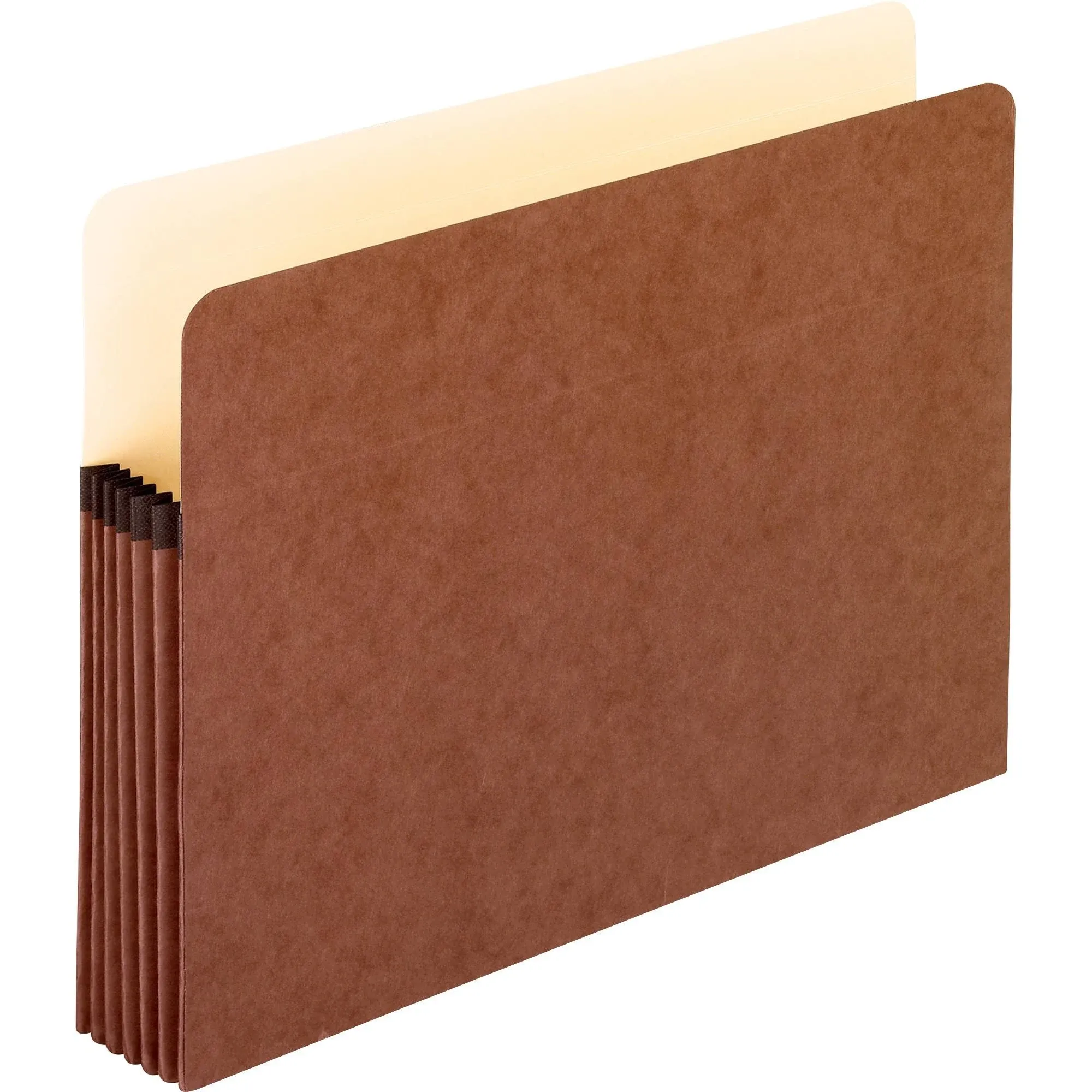 Pendaflex&#174; Pocket File, 5.25&quot; Expansion, Letter Size, Red Fiber ;