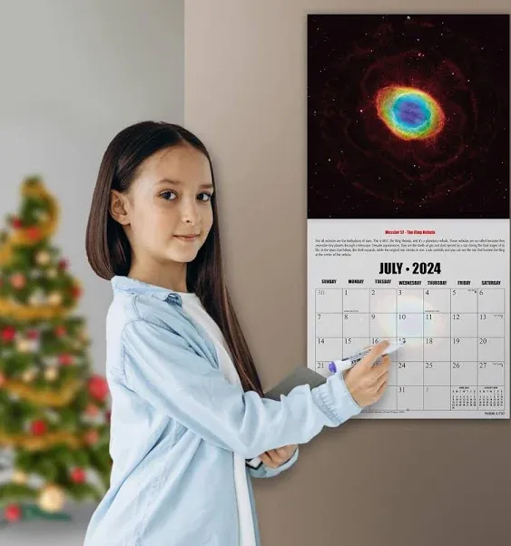 MICASA Hubble & ESO - Exploring the Universe 2024 Hangable Monthly Wall Calendar | 12" x 24" Open | Thick & Sturdy Paper | Giftable | Outer Space NASA | Expand Your Universe