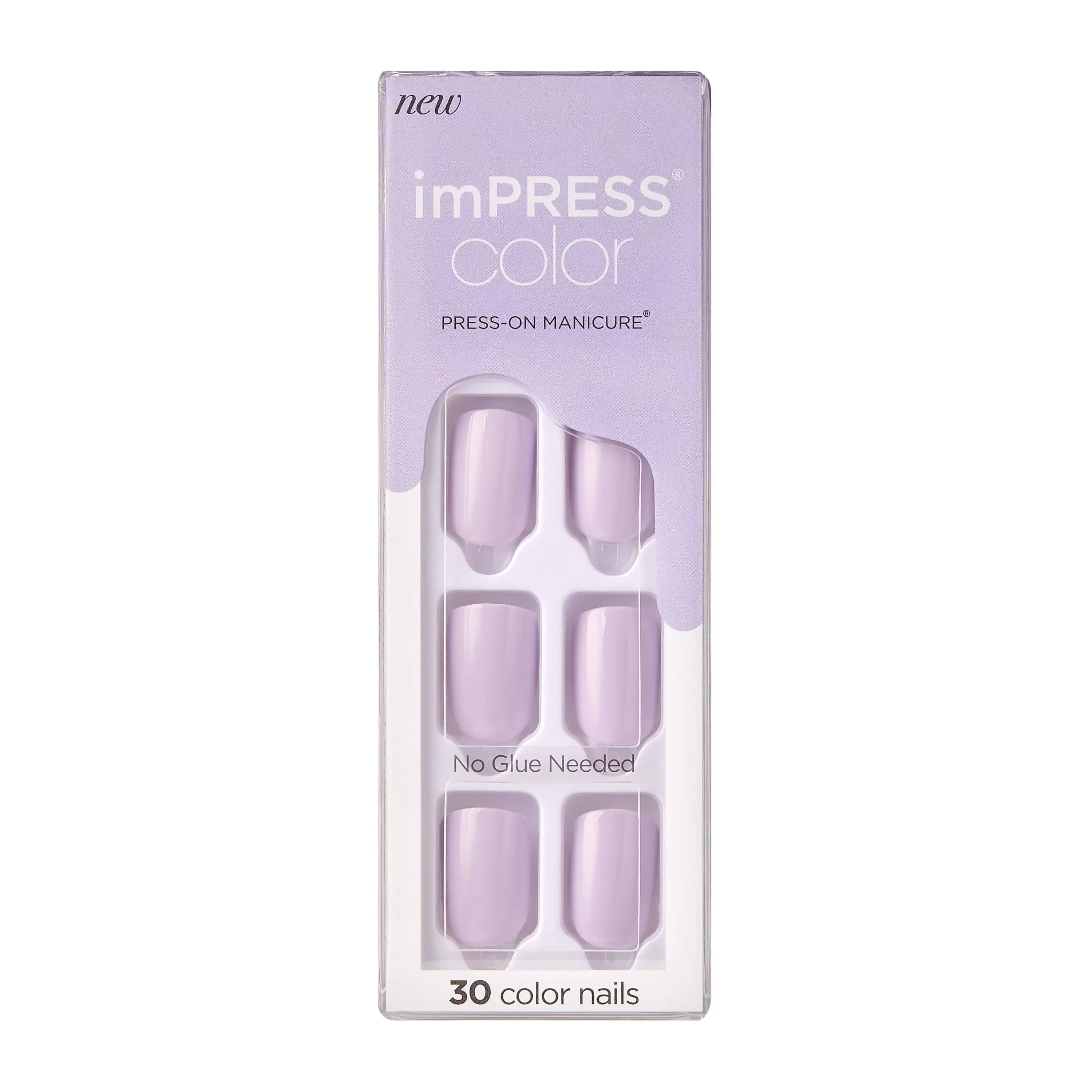 imPRESS Color Press-on Nails - Picture Purplect, Short