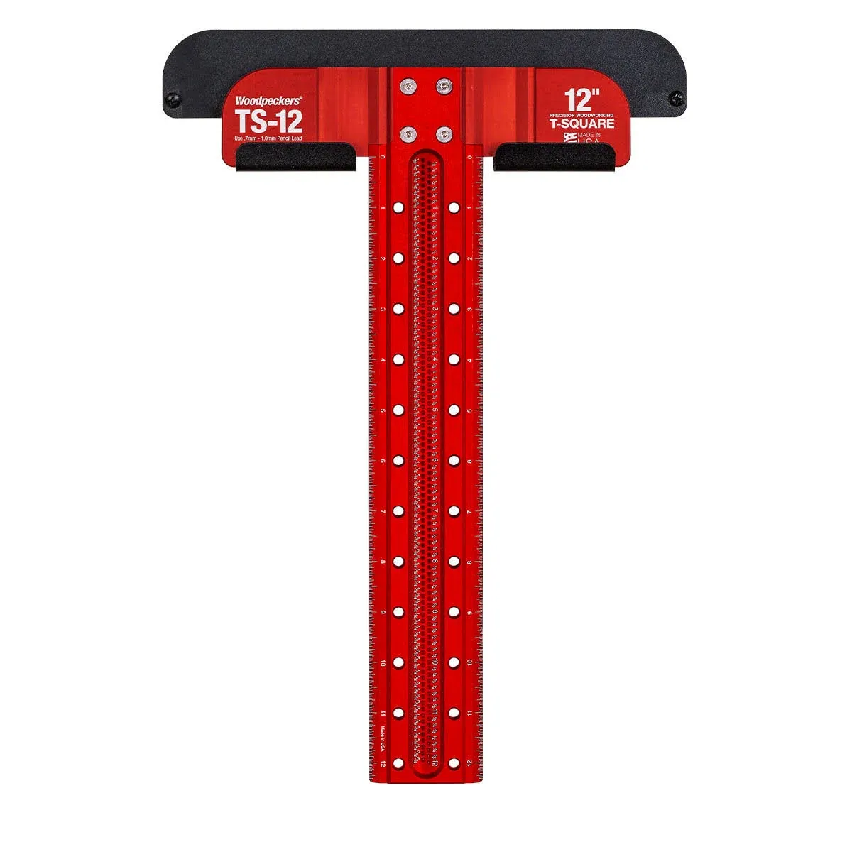 Woodpeckers TS-12-20 Precision Woodworking T-Square - 12 inch with Rack-It