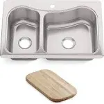 Kohler K-3361-4-NA Staccato 33" Top-Mount Double-Bowl Kitchen Sink