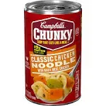 Campbell's Soup Chunky, Classic Chicken Noodle, 18.6 Ounce