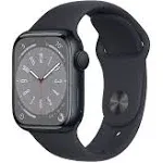 Apple Watch Series 8 (GPS) 41mm Aluminum Case with Midnight Sport Band - S/M - Midnight