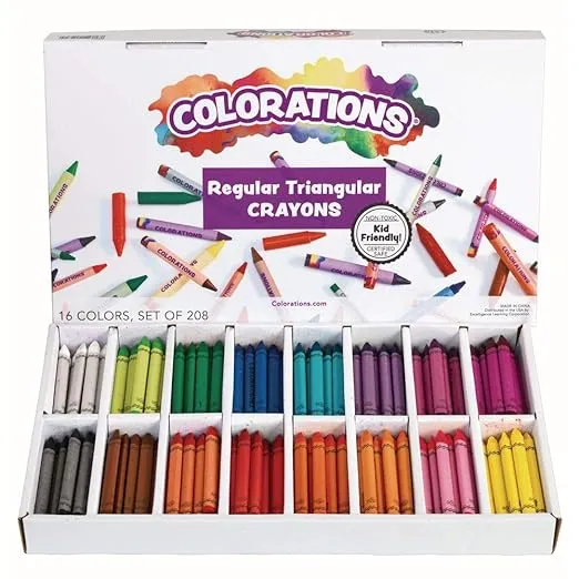 Colorations Regular Size Triangular Crayons Value Pack