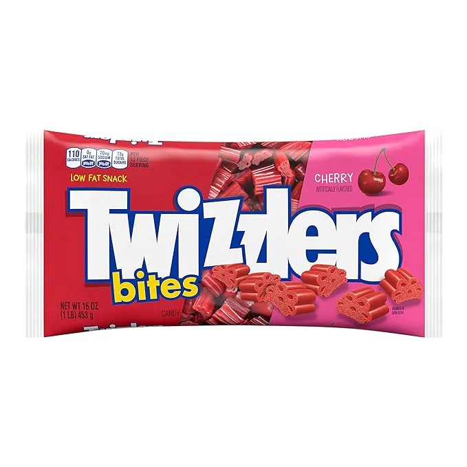 Twizzlers Candy, Cherry, Bites - 16 oz