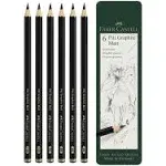 Faber-Castell : Pitt Graphite Matt Pencil : Tin Set of 6