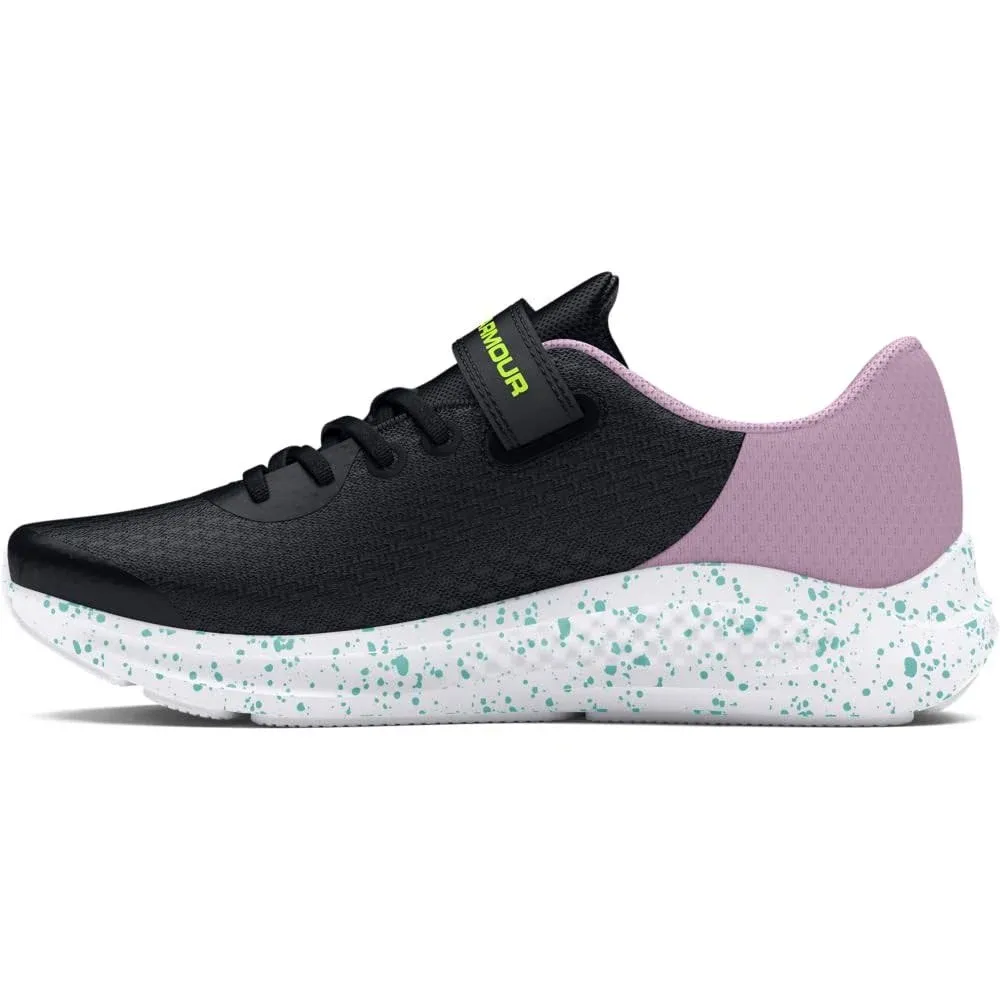 Under Armour Kids Pursuit 3 AC (Little Kid) Girl's Shoes Black/Purple : 2 Little Kid M