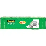 Scotch Magic Tape Value Pack, 3/4 inch x 1000 inch, 1 inch Core, Clear, 12/Pack