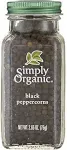 Simply Organic Black Peppercorns - 2.65 oz