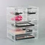 Sorbus Acrylic Cosmetics Makeup and Jewelry Storage Case Display 3 Large